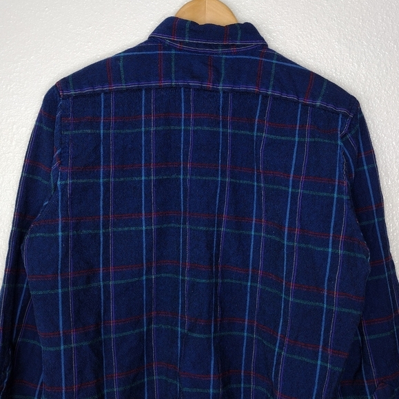 Pendleton 100% Virgin Wool Flannel Plaid Button Down Shirt Size Large - Picture 6 of 12
